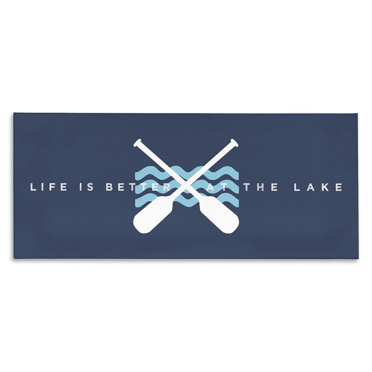 Stupell Industries Better At Lake with Crossed Oars Canvas Wall Art